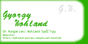 gyorgy wohland business card